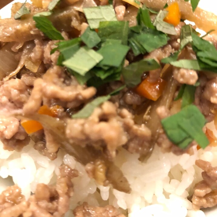 ごぼうと豚挽肉のそぼろ♩ご飯に合う!